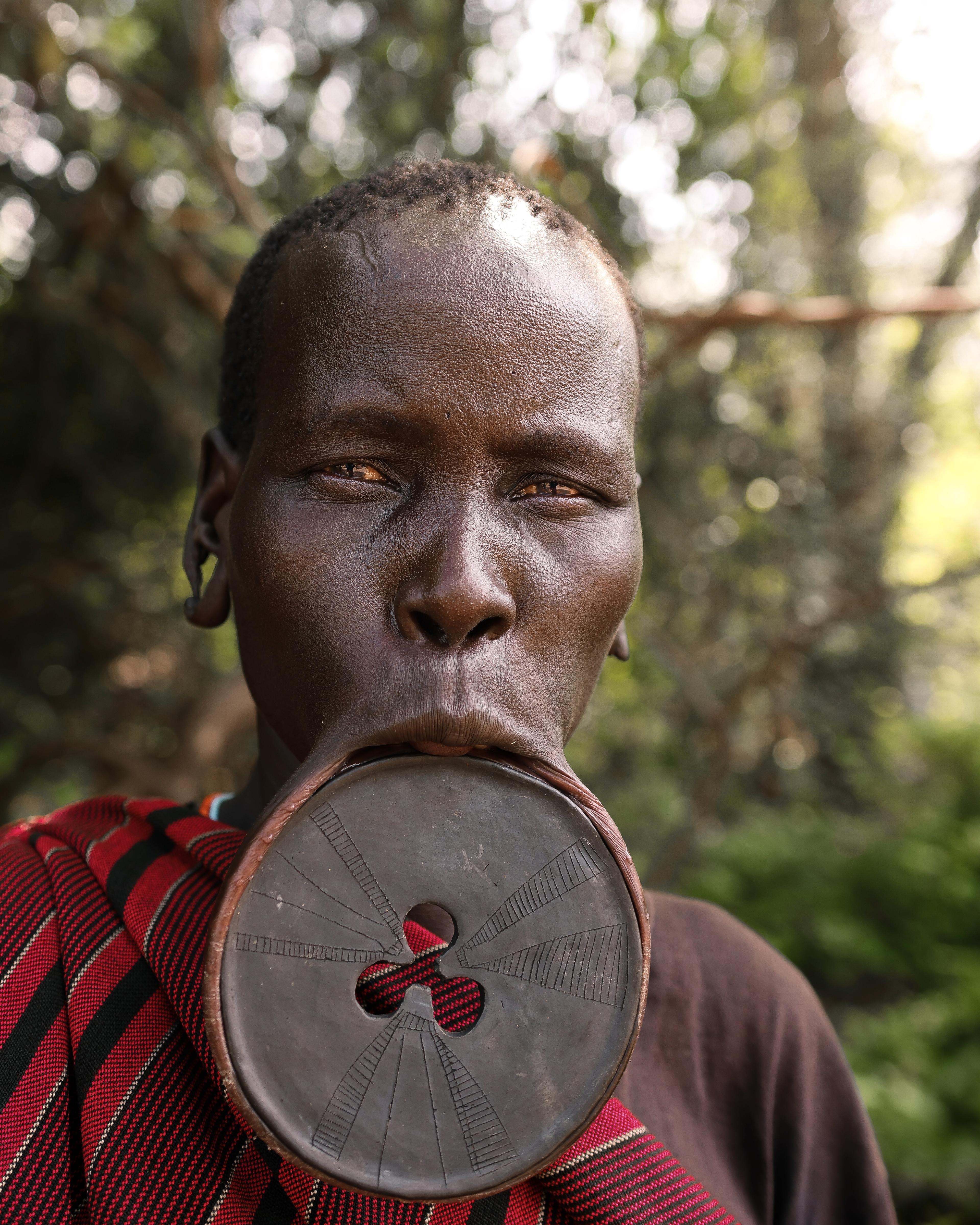 Mursi tribe portrait